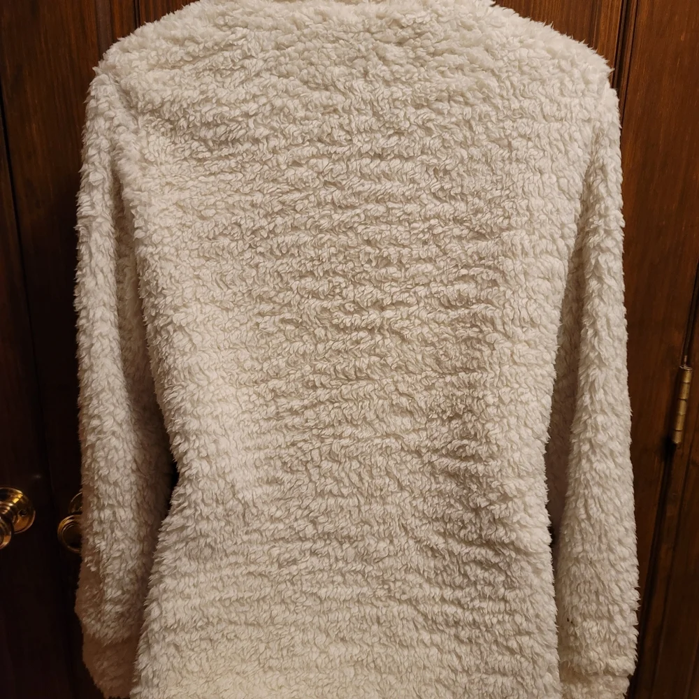 Weatherproof Sz S Warm Fuzzy Pull Over Zip Neck with Pockets - Picture 3 of 8